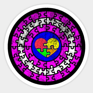 Lady Captain Autism Shield Sticker